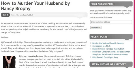 Η κατηγορούμενη είχε γράψει το διήγημα «Πώς να σκοτώσεις τον άνδρα σου» το 2011